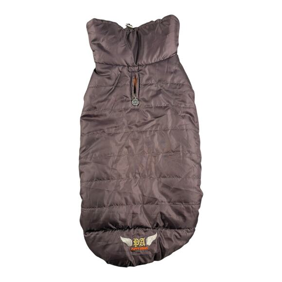 Puppy Angel Dog Puffer Jacket Turtleneck‎ Grey Zip Up Size 3XL - Picture 1 of 12